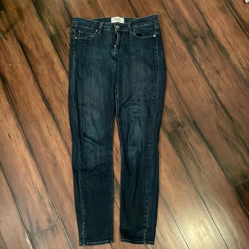 paige denim 27 Verdugo ankle dark wash skinny jeans